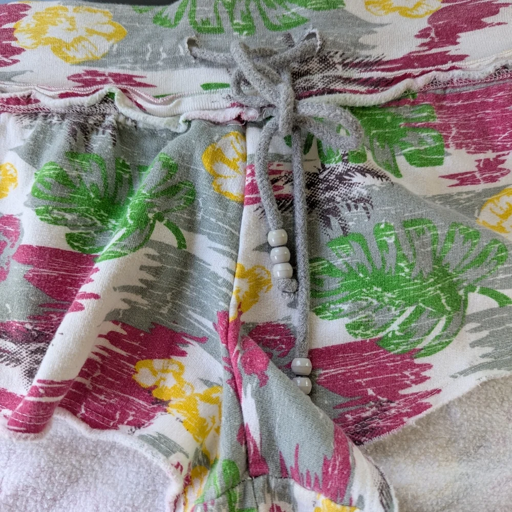 Y2k No‎ Boundaries Tropical Micromini Sweat Shorts Low rise
